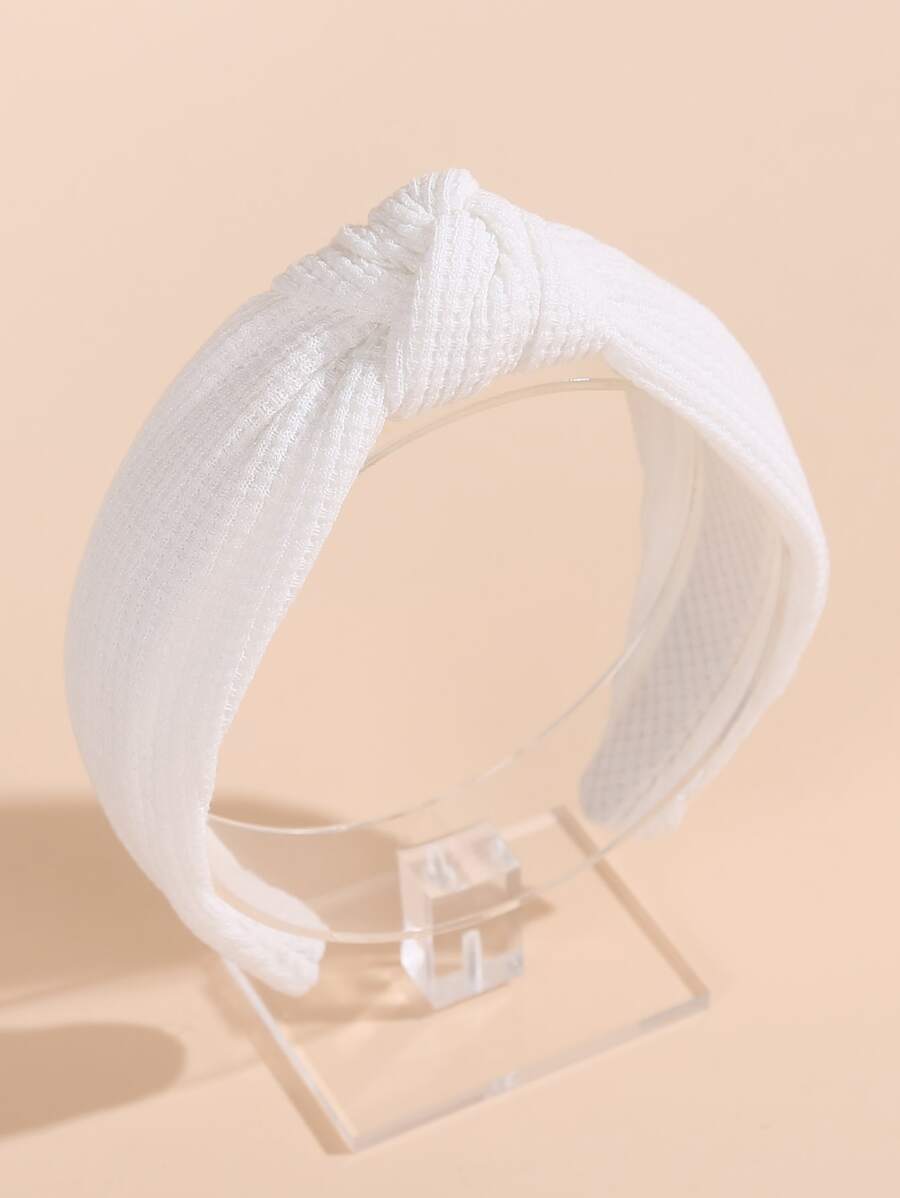 Headband Summer Knit - عصابة رأس عريضة بتصميم عقدة أنيقة،