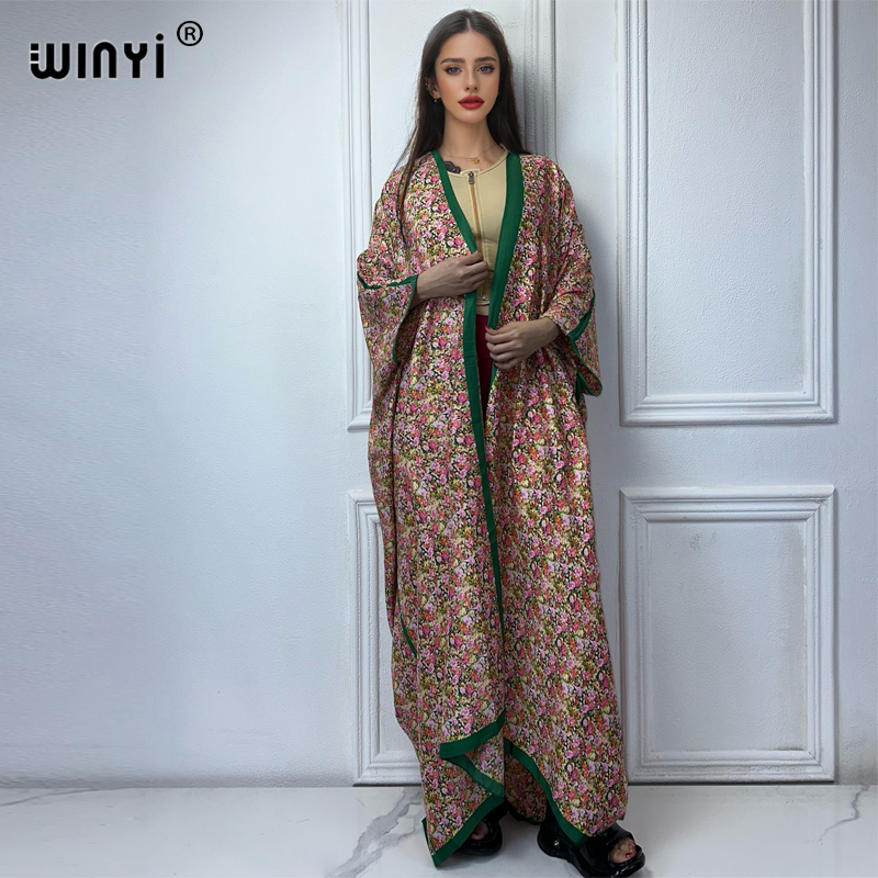 Cover Up Kaftan - WINYI كيمونو الصيف مثير طباعة فضفاضة