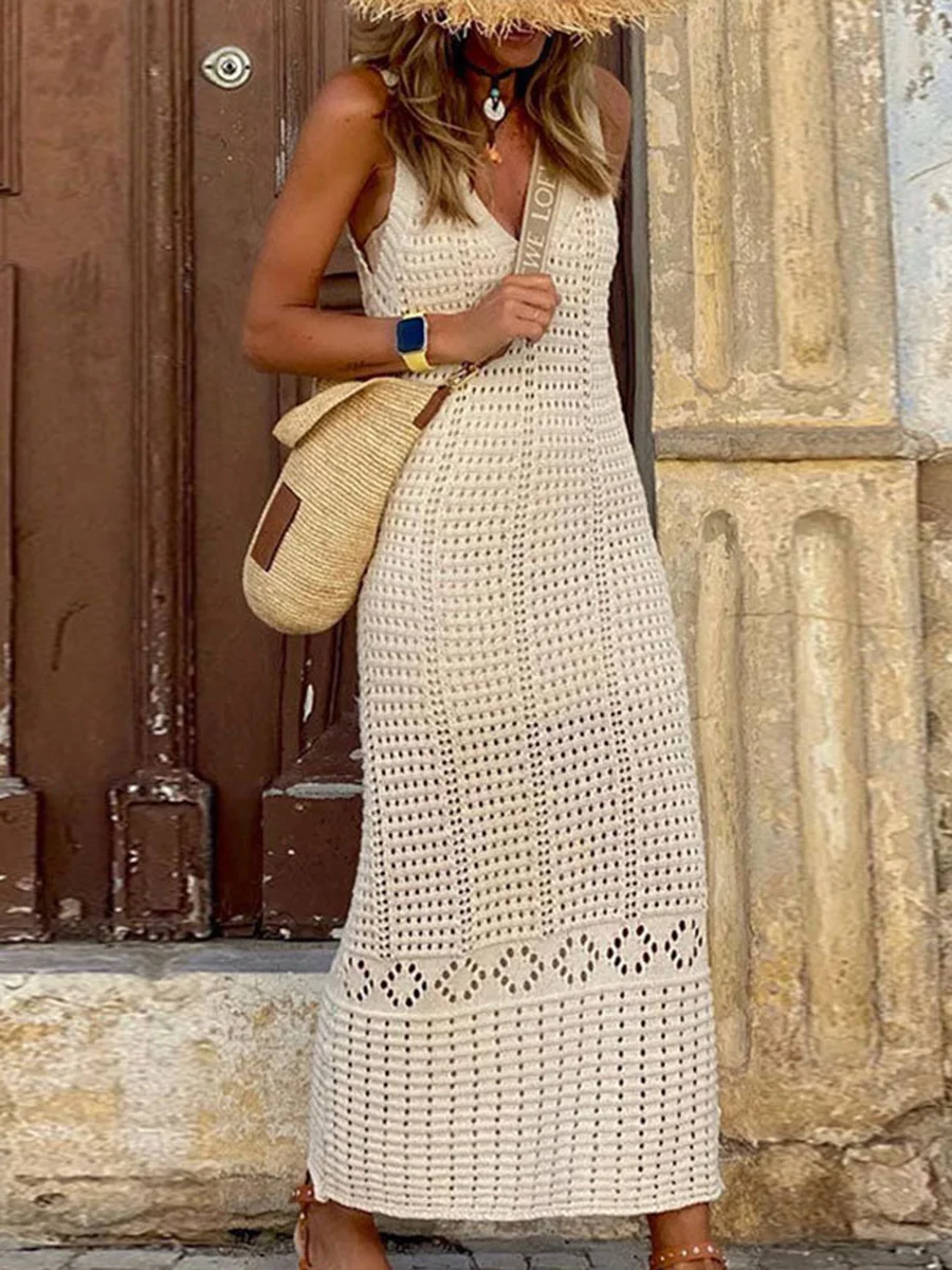 Cover Up Kaftan - S - XL 2025 فولت الرقبة