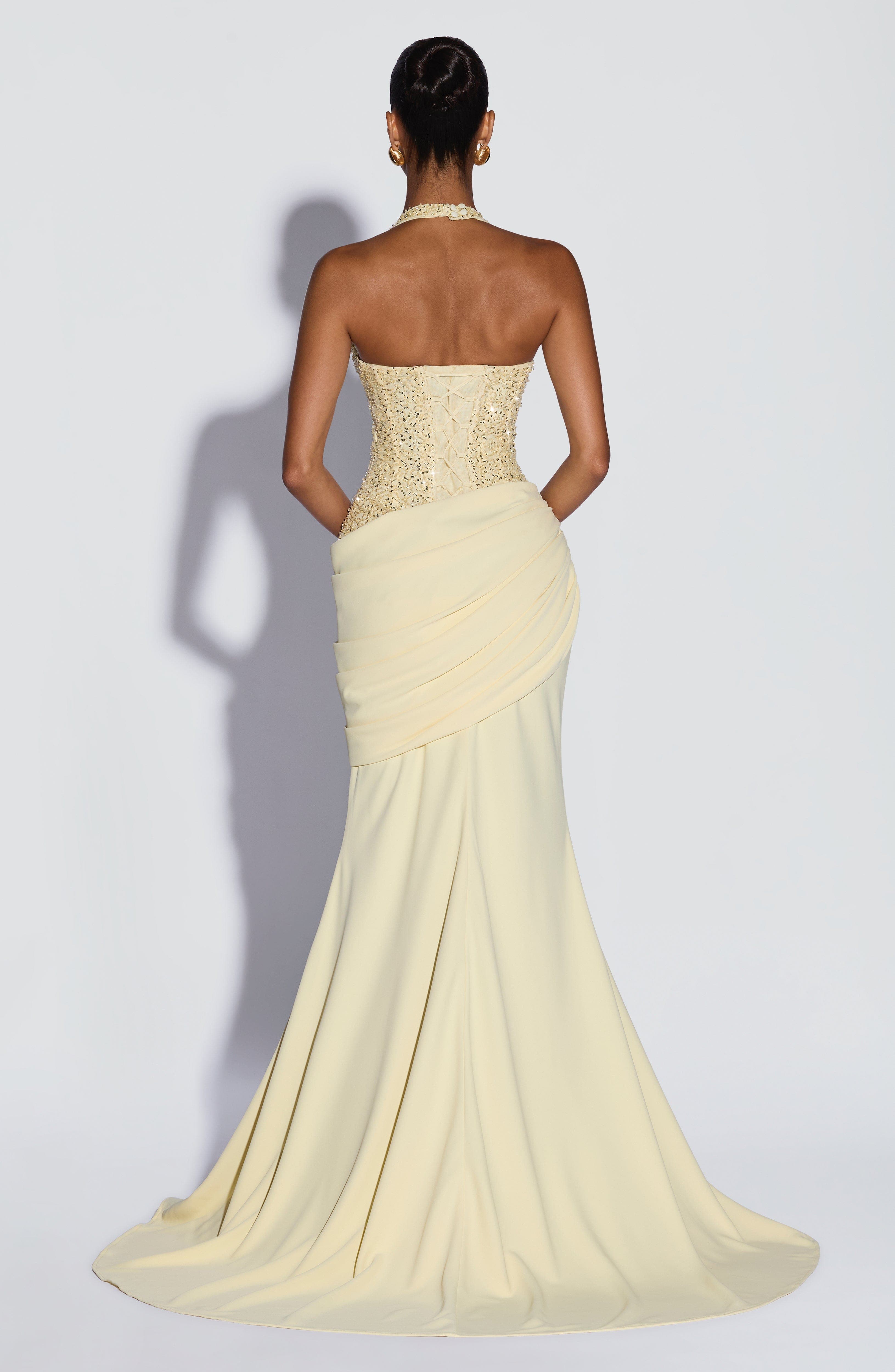 Maxi Dress Halter - فستان سهرة فاخر بتصميم حورية البحر