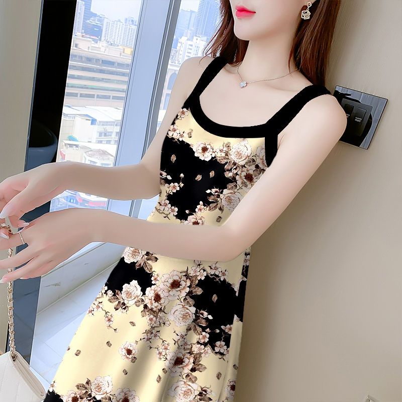 Midi Skirt Floral - فستان نسائي متوسط الطول بطبعة زهور