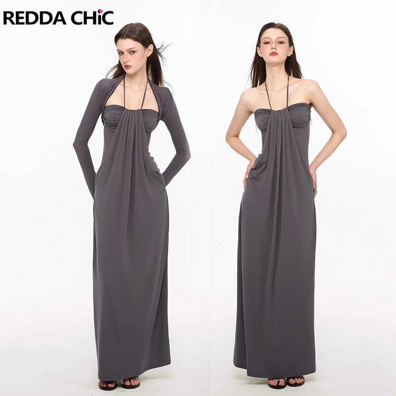 Maxi Dress Halter - REDDACHiC أنيقة مضفر تتغاضى فستان مجموعة