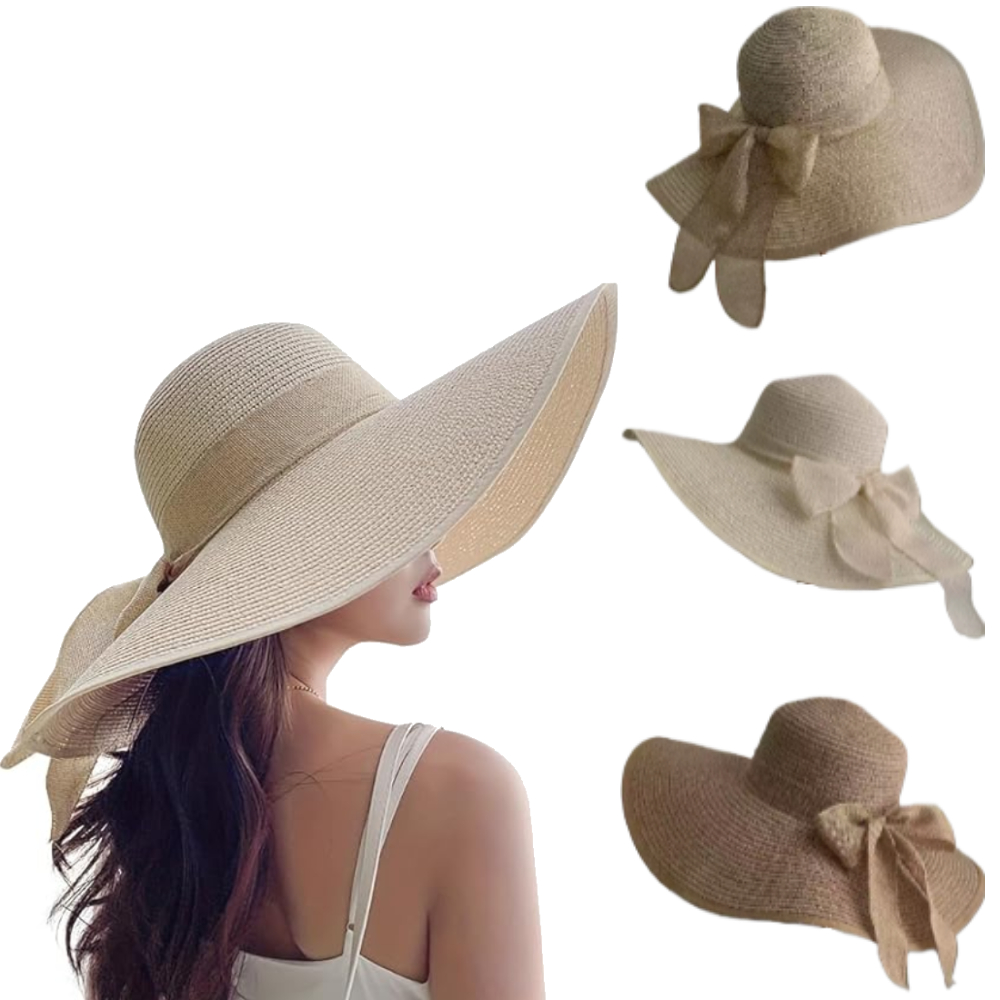 Hat Floppy Wide - قبعة نسائية صيفية واسعة الحواف من