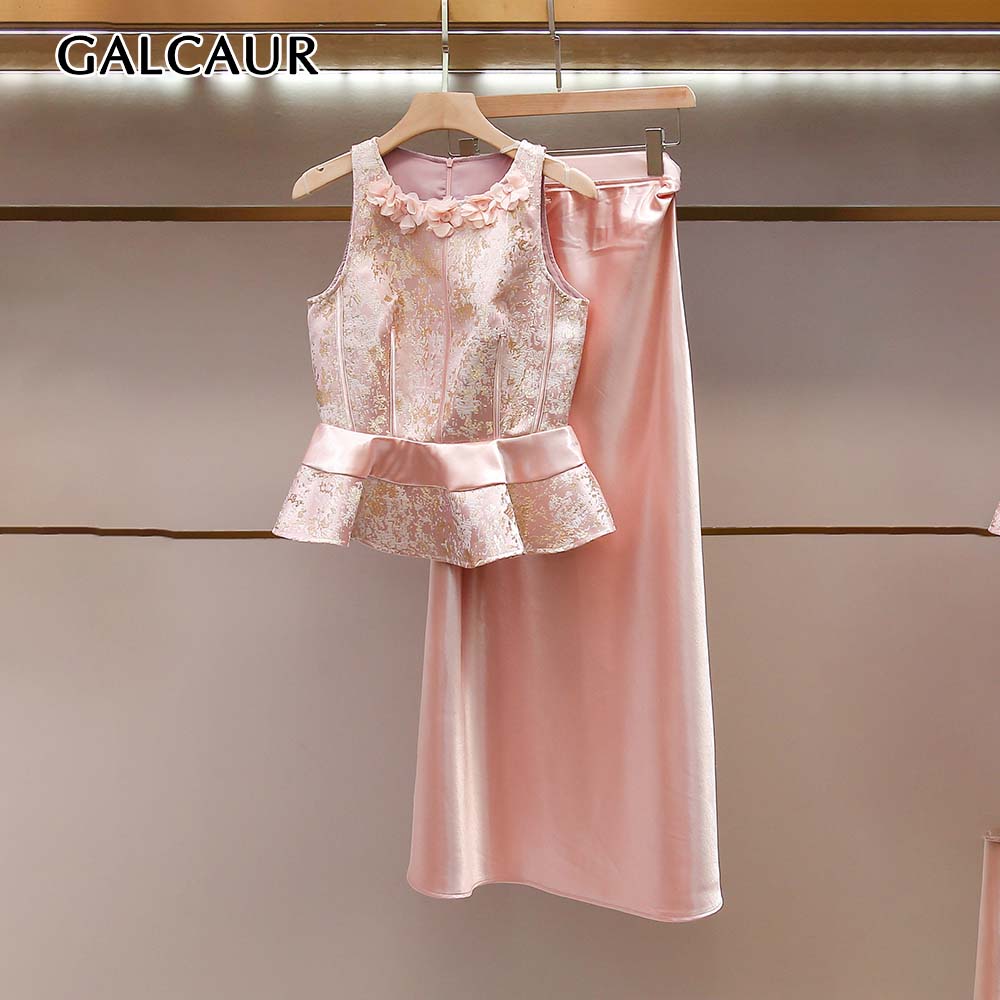 Midi Skirt Floral - طقم نسائي من قطعتين من GALCAUR