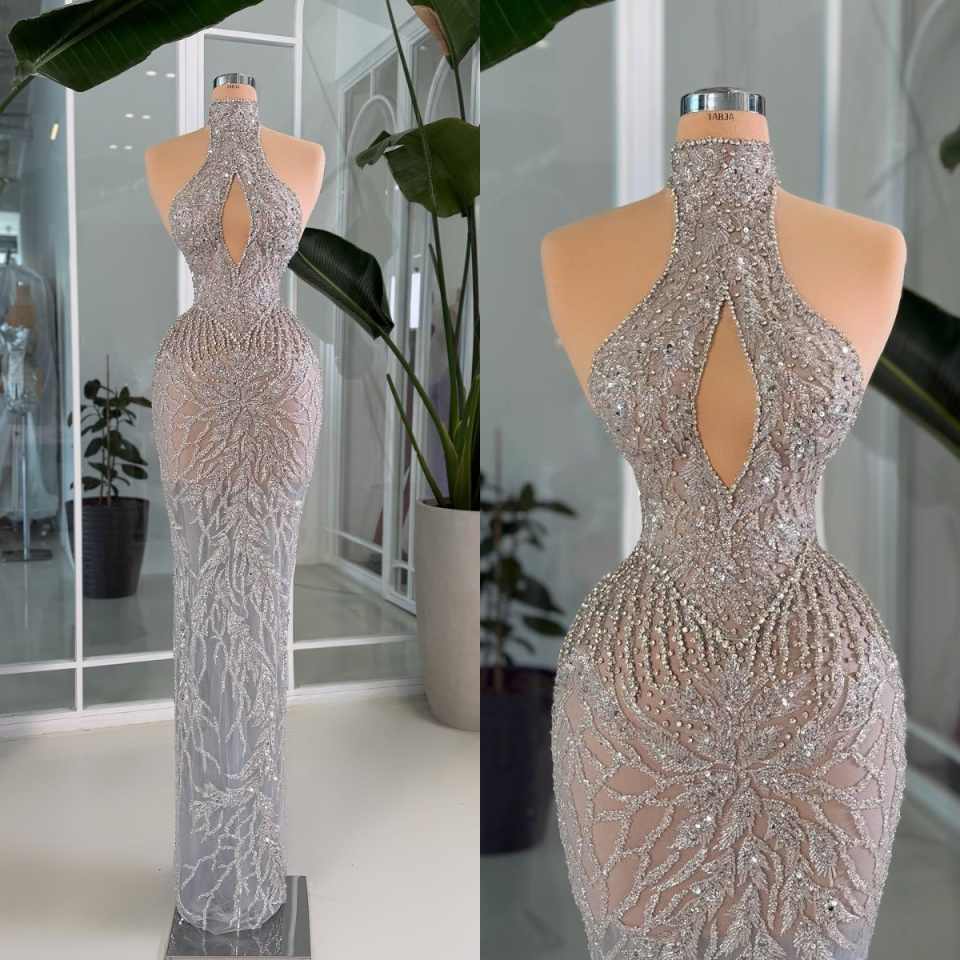 Maxi Dress Halter - فساتين سهرة أنيقة بياقة رسن وفتحة