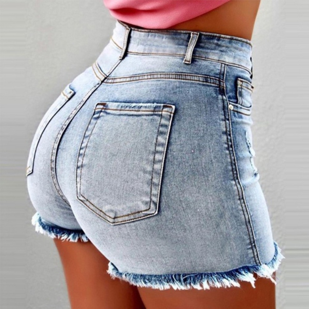 شورت جينز نسائي عالي الخصر ممز - مراجعة Shorts Denim Frayed وسعره