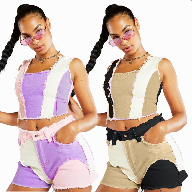 شورت جينز نسائي عصري بخصر متوس - مراجعة Shorts Denim Frayed وسعره