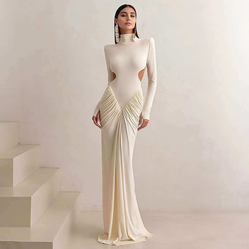 فستان نسائي طويل بدون ظهر برقب - مراجعة Maxi Dress Halter وسعره