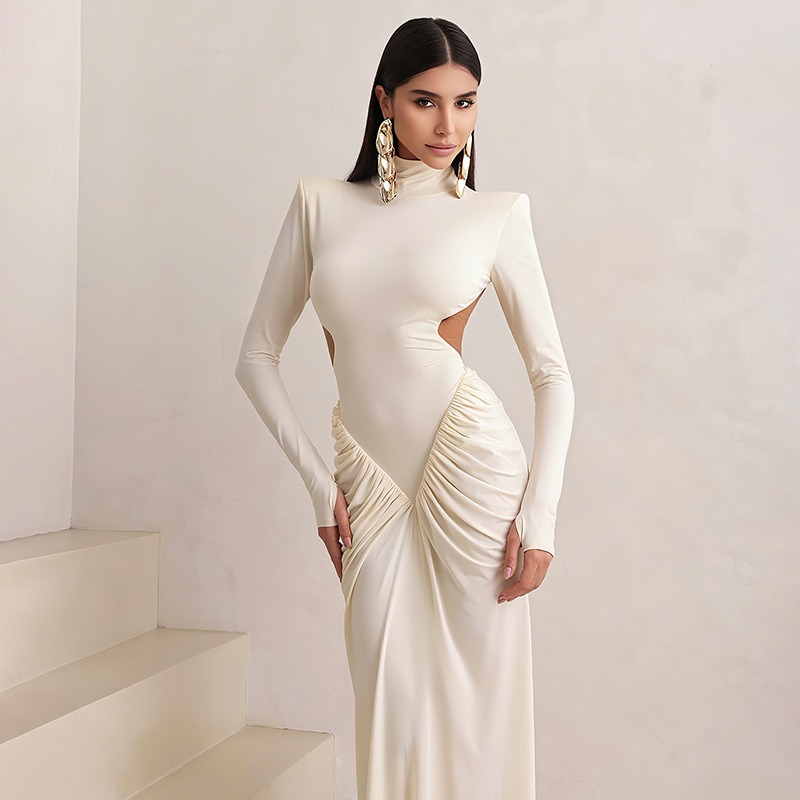 فستان نسائي طويل بدون ظهر برقب - مراجعة Maxi Dress Halter وسعره