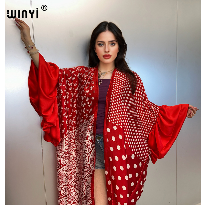 فستان كيمونو صيفي للحفلات من W - مراجعة Cover Up Kaftan وسعره