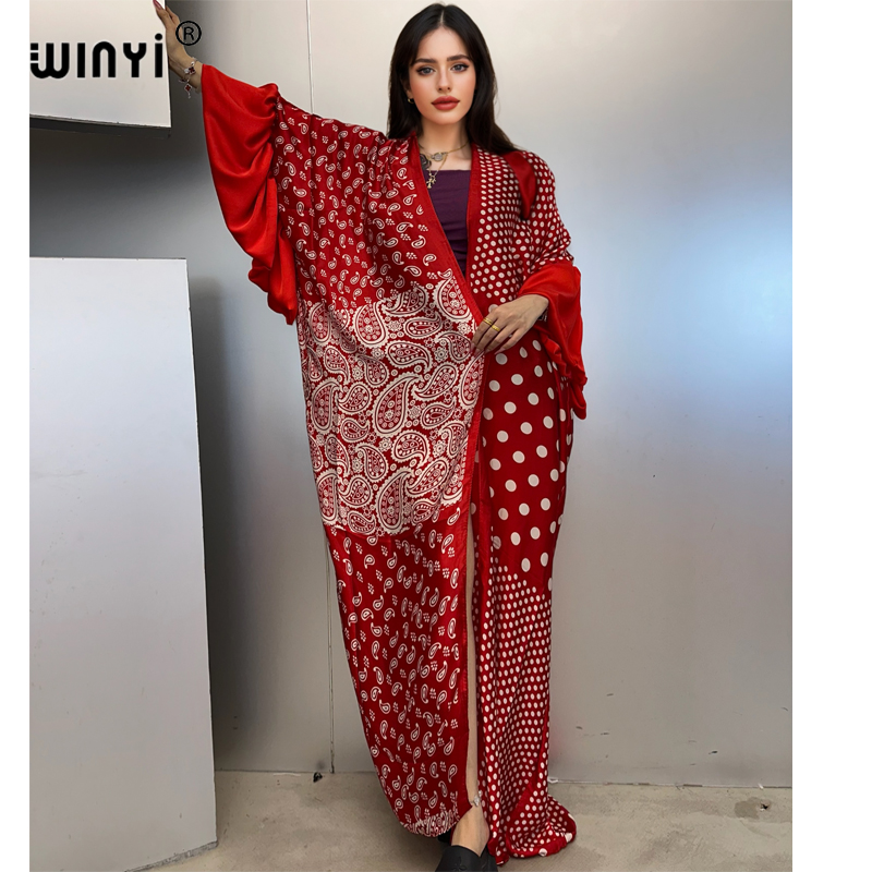فستان كيمونو صيفي للحفلات من W - مراجعة Cover Up Kaftan وسعره