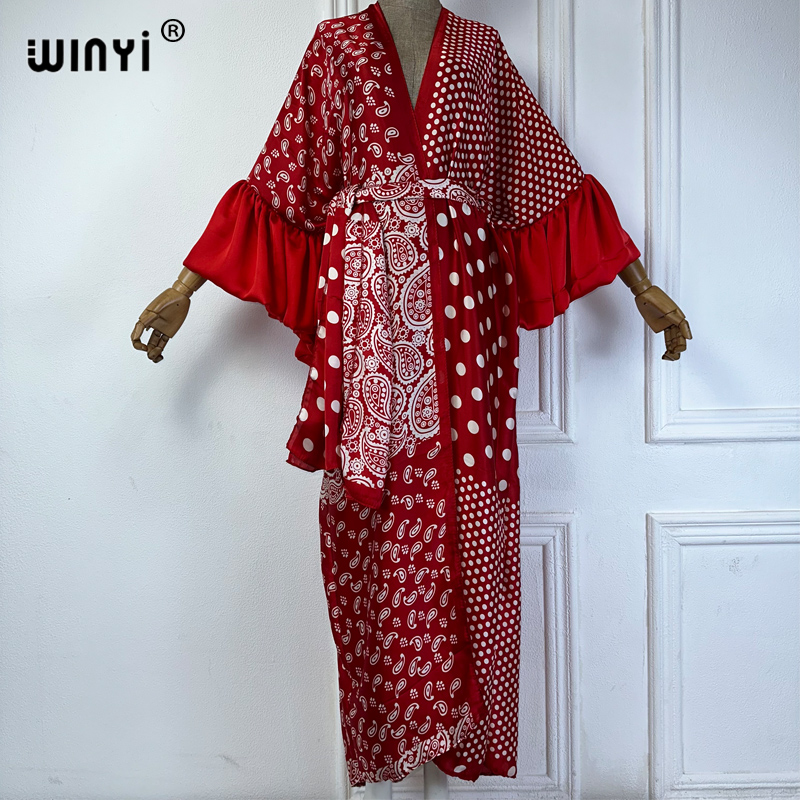 فستان كيمونو صيفي للحفلات من W - مراجعة Cover Up Kaftan وسعره