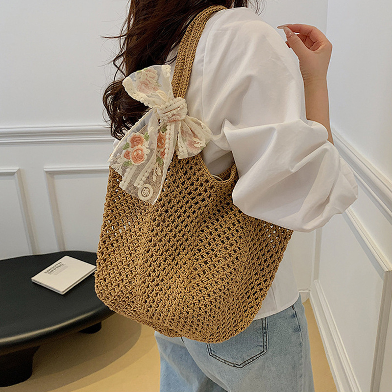 حقائب يد نسائية صيفية من الدان - مراجعة Crochet Bag Raffia وسعره