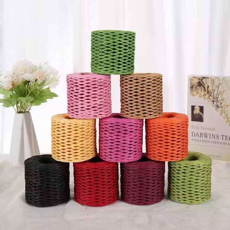 190 جرام من خيوط الرافية، خيوط - مراجعة Crochet Bag Raffia وسعره