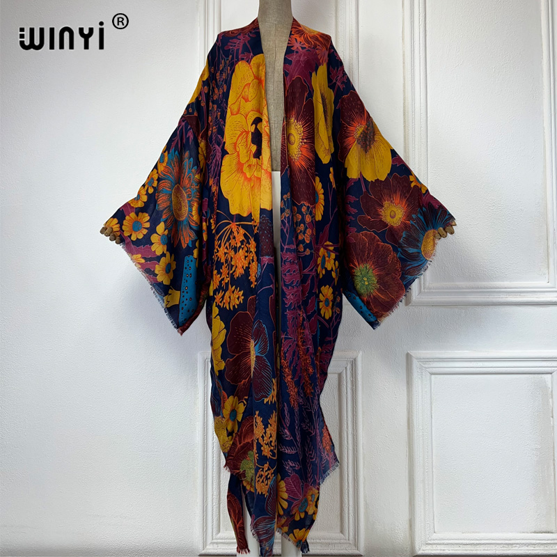 فستان كيمونو ماكسي صيفي من WIN - مراجعة Cover Up Kaftan وسعره