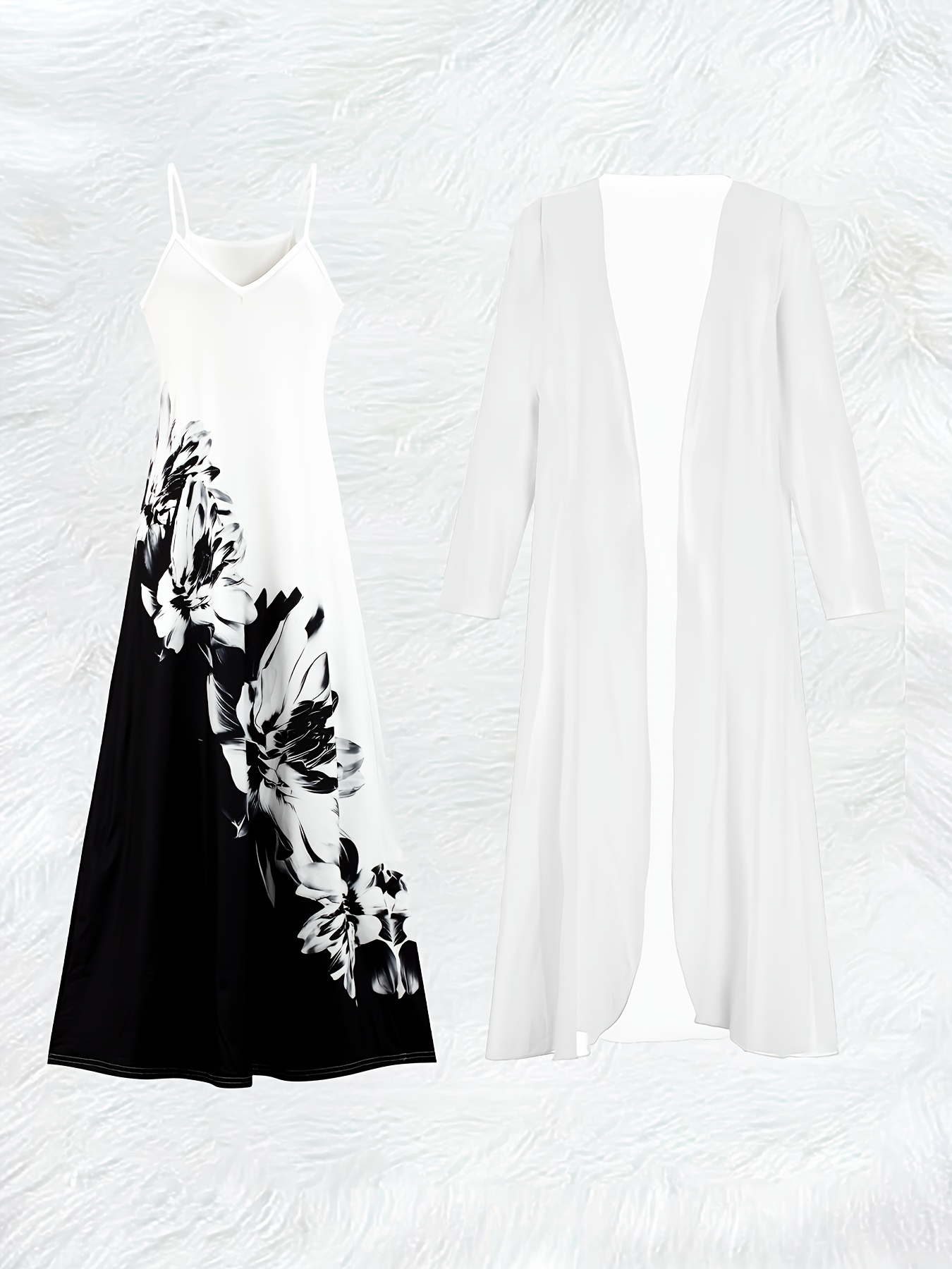 طقم فستان كاجوال بأكمام طويلة  - مراجعة Midi Skirt Floral وسعره