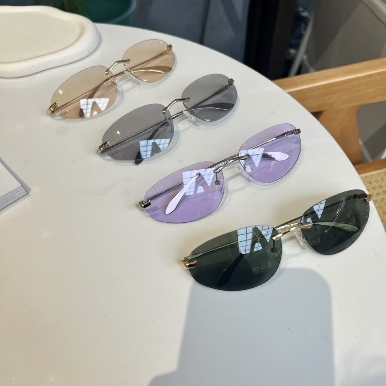 ظلال بدون إطار UV400، نظارات ش - مراجعة Sunglasses Cat Eye وسعره
