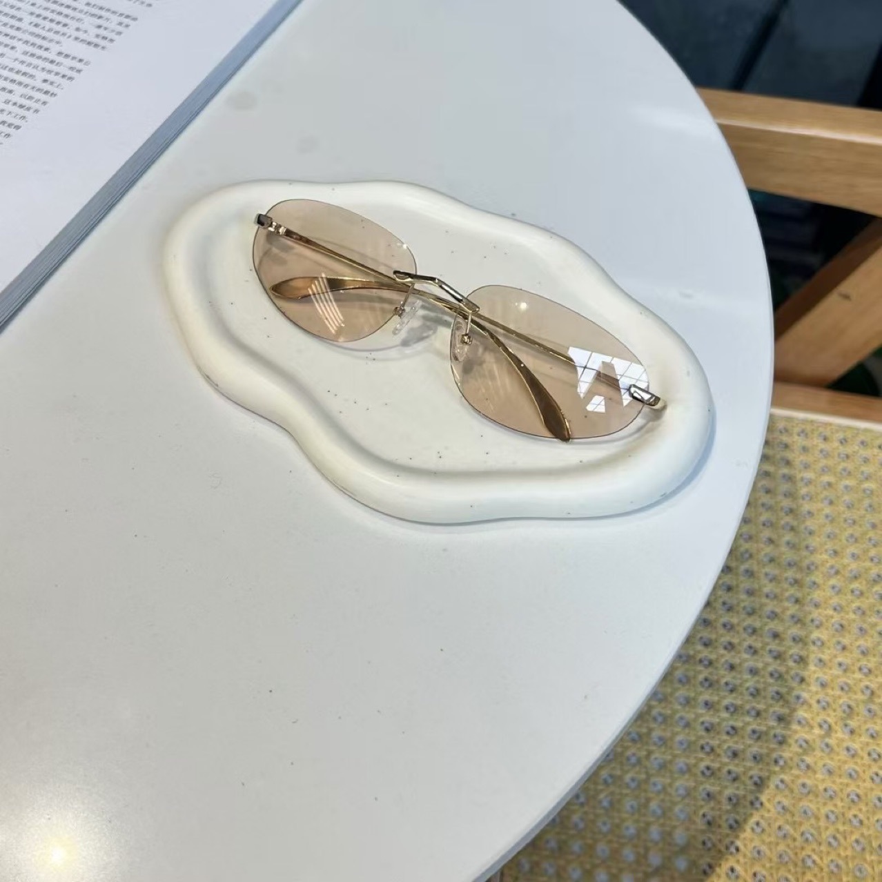 ظلال بدون إطار UV400، نظارات ش - مراجعة Sunglasses Cat Eye وسعره