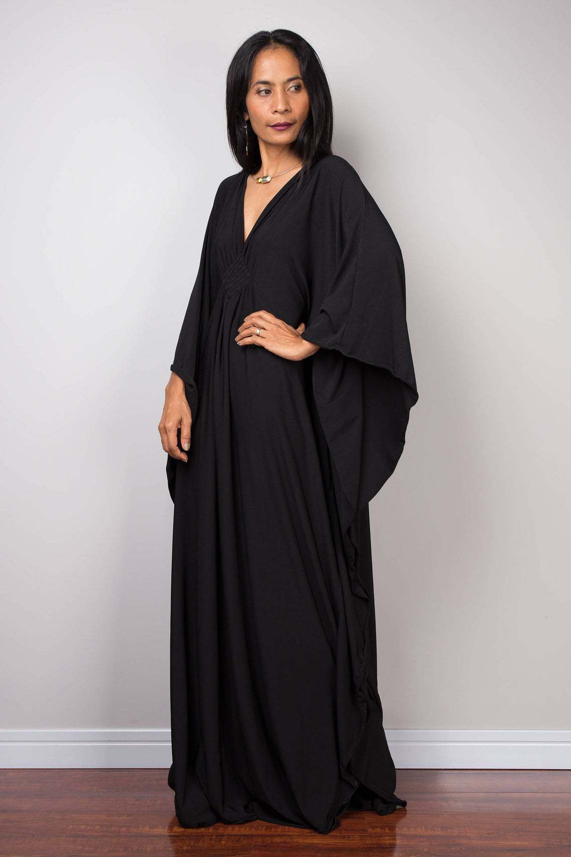 فساتين كافتان نسائية بلون موحد - مراجعة Cover Up Kaftan وسعره