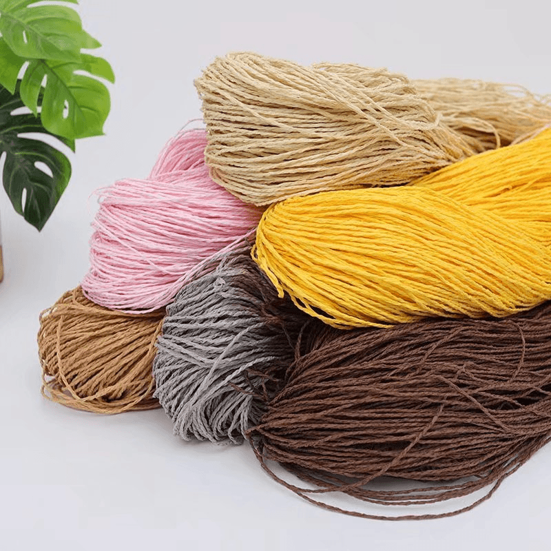 200 جرام 2 رقائق غزل الرافية ا - مراجعة Crochet Bag Raffia وسعره
