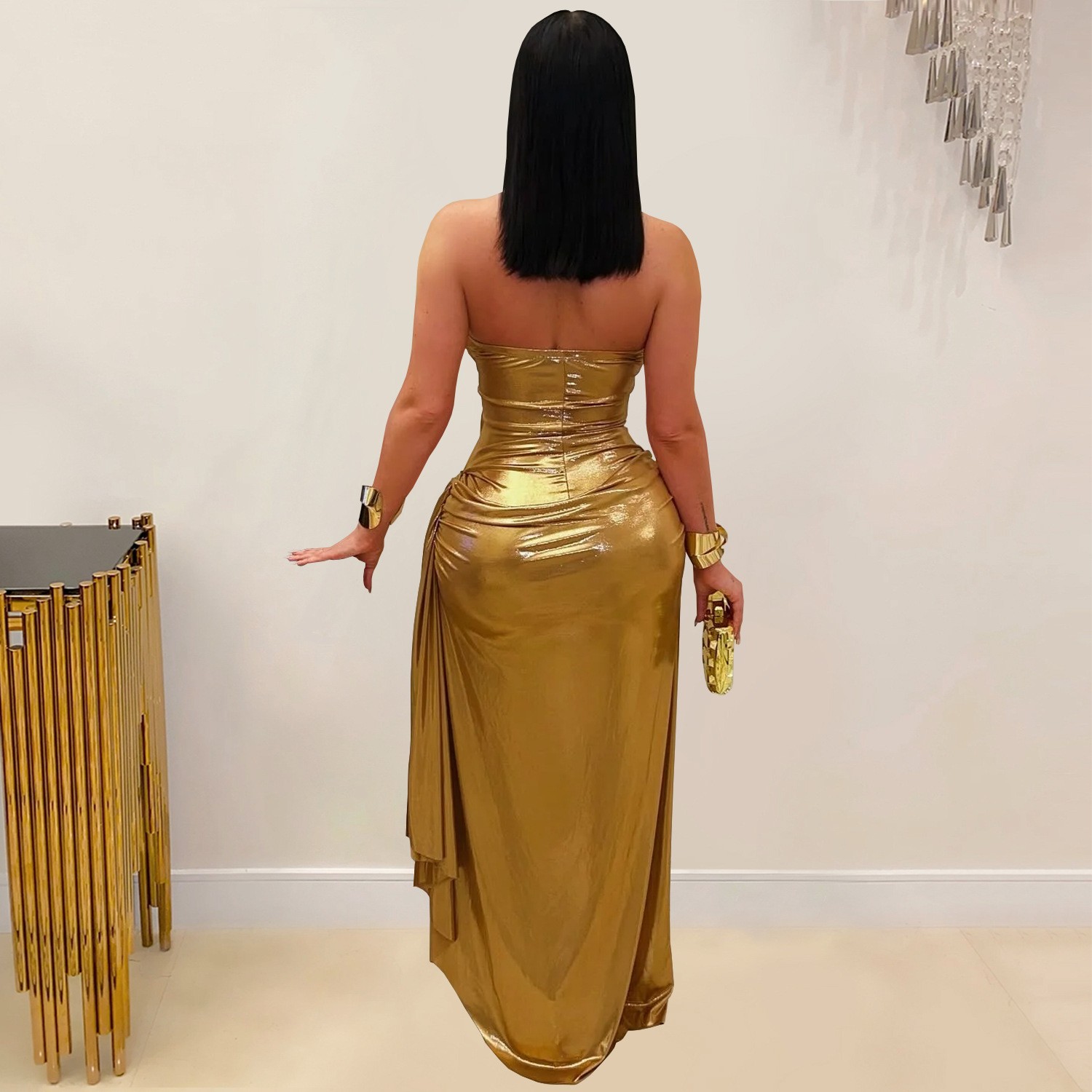 فستان سهرة للضيوف في حفلات الز - مراجعة Maxi Dress Halter وسعره