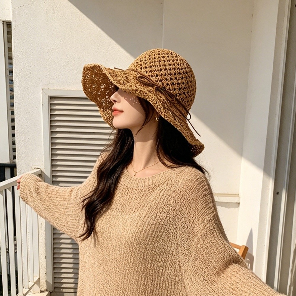 قبعة قش مصنوعة يدويًا بحافة عر - مراجعة Hat Floppy Wide وسعره