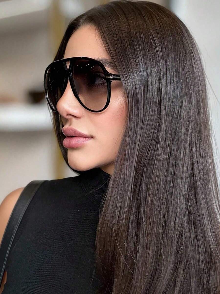 نظارة عصرية كبيرة الحجم بإطار  - مراجعة Sunglasses Cat Eye وسعره
