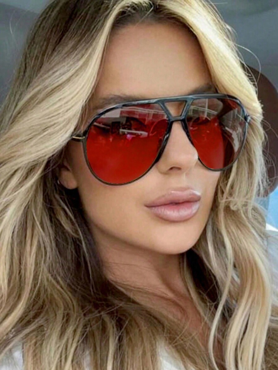 نظارة عصرية كبيرة الحجم بإطار  - مراجعة Sunglasses Cat Eye وسعره