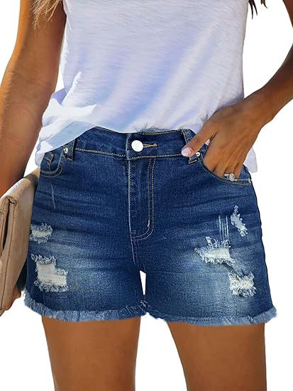 شورت جينز كاجوال بتصميم عتيق ب - مراجعة Shorts Denim Frayed وسعره