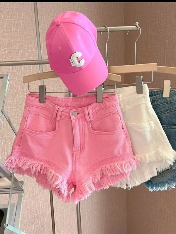 شورت جينز نسائي كاجوال على الط - مراجعة Shorts Denim Frayed وسعره